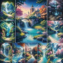 Number Summer Nature Landscape Paint By Numbers Complete Kit Oil Paints 40*50 Canvas Pictures Home Decor For Adults Handiwork Wall Art