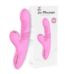 Chic Tibe Jade Rabbit Whirlwind 4th Generation Automatic Retractable Sucking Vibration Rod Women's Masturbation Massage Sex Products 231129