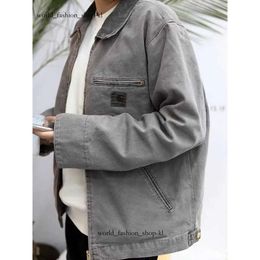 caharttly jacket Men's Jackets 2023 Fashion Brand Washable Wax Dyed Detroit Jacket Coat American Style 653 carharrt jacket