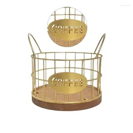Kitchen Storage Iron Coffee Holder Versatile Rack Pods Basket Decoration For Countertop Espresso