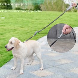 Leashes New Leash for Dog , Explosionproof Punch Pet Leash Reflective Dog Leash Outdoor Tactical Leash Pet Accessories