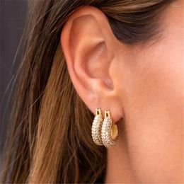 Hoop Earrings CANNER Small Circle Copper High Quality Full Zircon Earring Metal Ear Jewellery For Women 2024 Fashion Gift