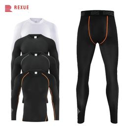 Compression shirt Pants 2 Piece Football Jersey Sets for Men 23/24 in Autumn Winter Soccer Training Tracksuit Uniforms 240314