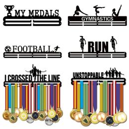 Boxes 30 Type Awards Display Shelf Medal Holder Rack Metal Iron Wall Mounted Medal Hangers Games Race Medal Frame Home Office Decor