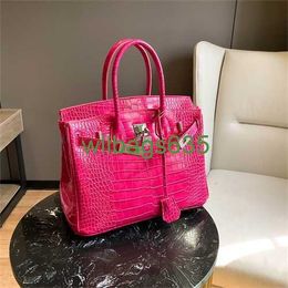 Bk Crocodile Bags Trusted Luxury Handbag High End Platinum Bag Handbag Womens Crocodile Pattern One Shoulder Crossbody Bag High End Bag Light have logo HB9S