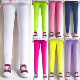 Trousers Candy Colour Kids Baby Girls Leggings Spring Summer Milk Silk Soft Elastic Long Children's Pants