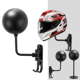 Racks Motorcycle Helmet Rack Wall Mount Helmet Holder For Caps Hat Rugby Helmet Hanger with Double Hook Bike Helmet Holder