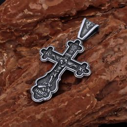Pendant Necklaces Domineer Fashion Retro Religious Belief Jesus Necklace Nordic Men's Viking Amulet Stainless Steel Jewellery Gift