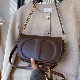 High end soft leather chain underarm for womens 2024 new trendy and single crossbody saddle 70% Off Online sales
