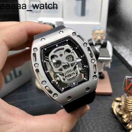 Personalised Skull Fashion Mens RichardMill and Womens Automatic Mechanical Watch Hollowed Out Tape Tide Movement Cool Atmosphere