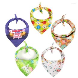 Dog Apparel Costume Neck Scarf Pet Kerchief Easter Printed Bandanas Bib