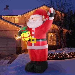 Christmas Decorations Clispeed Inflatable Santa Claus Blow Outdoor Yard Decoration With LED Lights Built-in For Holiday Party Garden