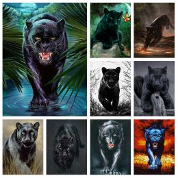 Stitch DIY Black Panther Diamond Painting Accessoires Animal Wall Art Cross Stitch Kits Embroidery Picture Mosaic Full Drill Home Decor