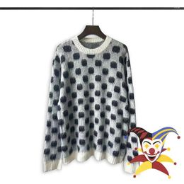 Men's Sweaters Black Dots Knit Sweater Men Women Colour Block Casual Sweatshirts