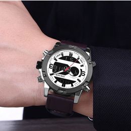 SMAEL New Sport Watches Waterproof Genuine Dual Display Quartz Wristwatches Big Dial Fashion Cool Man 1320 Digital Watch LED Men328B