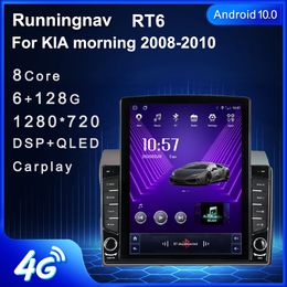 9.7" New Android For KIA morning 2008-2010 Tesla Type Car DVD Radio Multimedia Video Player Navigation GPS RDS No Dvd CarPlay & Android Auto Steering Wheel Control