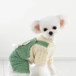 Dog Apparel Jumpsuit Pretty Cotton Puppy Romper Lovely Lace Pocket Cat Costume For Outdoor