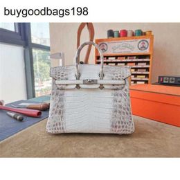 Designer Bag Himalayans Handbags Genuine Leather Master Gao Handmade Crocodile Handbag 30cm Luxury Higclass Womens Large Classical Larger Cap