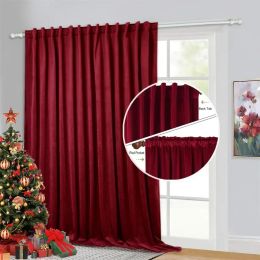 Curtains RYB HOME Blackout Curtains Long Luxury Velvet Drape Noise Room Divider Curtains for Bedroom Curtains Panel for Living room