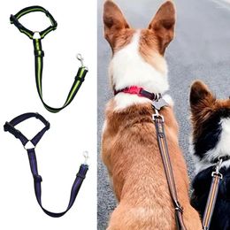 Dog Collars Reflective Adjustables Pet Seats Belts For Car Comfy Breathable Dogs Leash Accessories