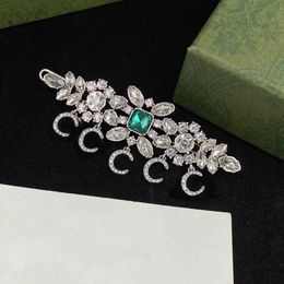 Hair Clips & Barrettes designer 2022 New Emerald Crystal Fashion Luxury Designer HairJewelry for women party Birthday gift Jewellery with box OREB