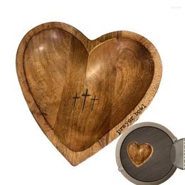 Bowls Heart Shaped Prayer Bowl Rustic Decor Table Centerpiece For Bedside Tables Bedroom Dressers