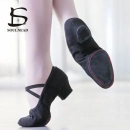 shoes Women Dance Shoes Girls Ballet Jazz Salsa Shoes Soft Sole Low Heels Kids Dancing Slippers Pink Black Red Children Latin Sneakers