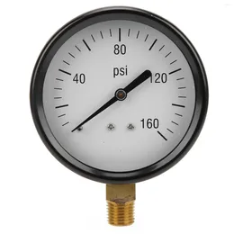 Oil Pressure Gauge 0-160psi Corrosion Resistant With 1/4 NPT Connector For Spas Swimming Pools Aquariums