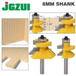 Joiners 2pc8mm" Shank V Groove & Matched Tongue Router Bit Set W/ Premium Ball Bearings Woodworking Cutte