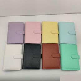 Notepads Wholesale A6 Notebook Binder 6 Rings Spiral Business Office Planner Agenda Budget Binders Aron Colour Pu Leather Erbinder Drop Dhitj