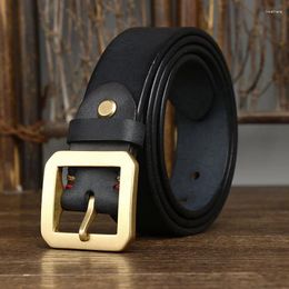 Belts Leather Belt First Layer Cowhide Cow Men Pin Buckle Waist Width3.5cm Christmas