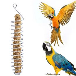 Other Bird Supplies Stainless Steel Parrot Feeder Holder Cage Feeding Device