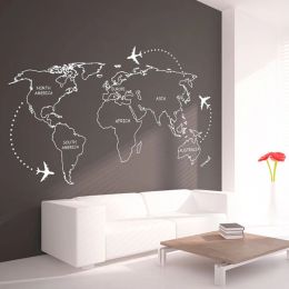 Stickers YOYOYU 40 Colours Vinyl wall stickers muraux Word Map Outlines Removeable Wall Decal Bedroom Living room Wall Decor ZX179