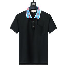 2024 Designer short sleeve polo shirt men's same fashion top business clothing Black POLO shirt logo embroidered collar details multi-color multi-colors Tee 3-XXXL