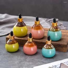 Storage Bottles Glass Dropper Portable Ceramic Good Sealing Diffuser Essential Oil Bottle Home