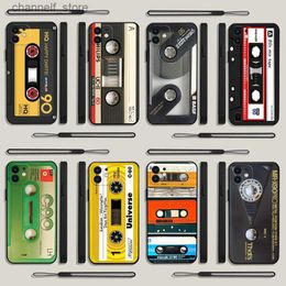 Cell Phone Cases Magnetic Radio Tape Cassette Phone Case For Poco M5 X5 F5 F4 X4 M4 F3 X3 M3 F2 X2 Pro C40 4G 5G GT Liquid Silicone CoverY240325