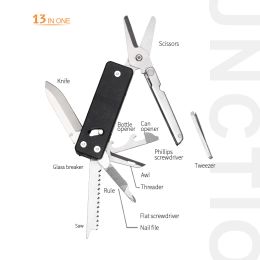 Messen ROXON KS2EMultifunction pocket knife with big scissor tool, G10 handle and Pocket clip, 13 functions in 1 tool, good for Campin