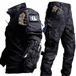 tactical Frog Suit Men Airsoft Clothes Military Paintball 2 Pieces Sets SWAT Assault Shirts Special Forces Police Uniform Pants b2Yu#