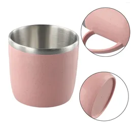 Mugs Brand High Quality Durable Stainless Steel Cup Coffee Anti-scalding Double-layer For Children Insulated