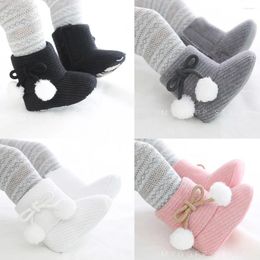 Boots 2024 Infant Solid For Winter Cute Fashion Baby Boys Girls Shoes Anti-Slip Toddler Snow Warm Prewalker Kinderschoenen