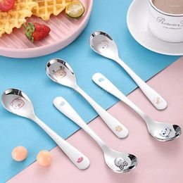 Spoons Spoon Multi-function Can Be Washed In The Dishwasher 304 Stainless Steel Durable Cute Cartoon Design Baby Weaning Fun