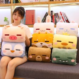 Pillow New Kawaii Plush Hand Warmer Pillow Cute Cartoon Stuffed Animal Doll Cushions Winter Hand Warmers For Girl Kids Toys Gifts