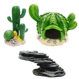 Supplies Anti Deformed Reptiles Resting Terrace Turtle Basking Platform Aquarium Resin Ornament Rock Landscaping Decoration 1pc