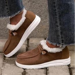 Casual Shoes Women's Loafers Winter Warm Ladies Short Plush Female Slip On Platform Flat Comfort Soft Fluffy For Women