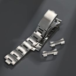 Watch Bands 18mm 19mm Oyster Solid Stainless Steel Bracelet Strap Fit For 5232l