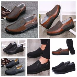 Shoe GAI sneakers Casual Shoe Men Single Business Rounds Toe Shoe Casual Soft Sole Slippers Flat Men Classic comfortable Leather shoes soft size EUR 38-50