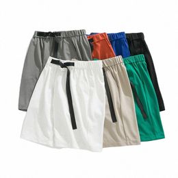 Cor sólida calças casuais dos homens verão solto lazer shorts retos novo ao ar livre neutro jogging sweatpants cor múltipla 69G3 #