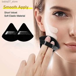 Sponges Applicators Cotton 2/6 triangular powder puffs facial sponge soft velvet cosmetics puff mixer beauty foundation make-up accessories Q240326