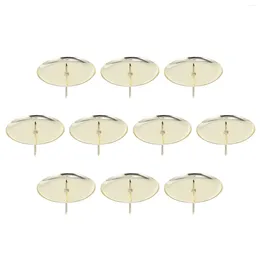 Candle Holders 10 Pcs Wedding Decorations Tables Holder Round Candlestick Decorative Electroplating Spray Paint Home &