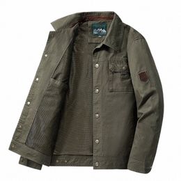 Jaqueta bomber masculina nova primavera outono casual respirável jaqueta corta-vento masculina de alta qualidade militar gola jaqueta de trabalho masculina e2aK #